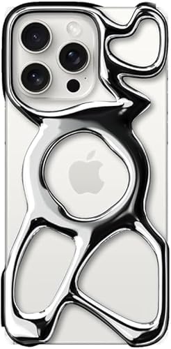 Angry miao Leere Handyhülle für iPhone 15 Pro Max, MagSafe-kompatibel, 22 g, leicht, silberfarben, wärmeableitend, reichlich Schutz, umweltfreundliche Verpackung von Angry miao