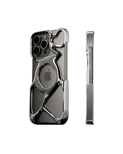 Angry miao Leere Handyhülle für iPhone 15 Pro Max Hülle (nur), kompatibel mit MagSafe, 22 g leicht, Wärmeableitung, reichlich Schutz, Silber von Angry miao