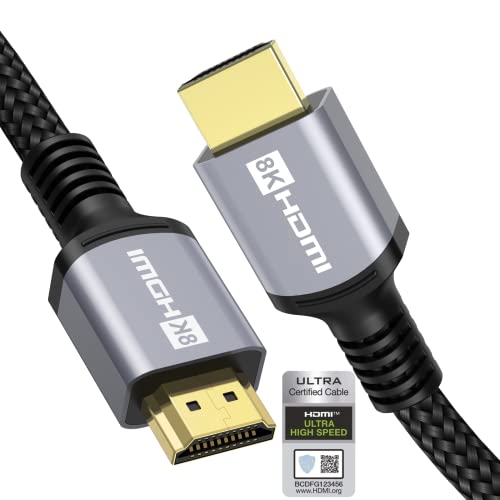 Anhuicco HDMI 2.1 Kabel 4K 8K HDR Zertifiziert 7.5meter 48Gbps 8K 10K 60Hz 4K 144Hz 2K 240Hz ALLM VRR FreeSync Dolby ARC eARC HDR10+ HDCP 2.3 Unterstützt PS5 Xbox Soundbar Real 8K Fire TV von Anhuicco