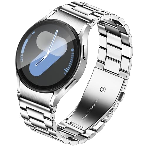 Aniaboho 20mm Metall Armband Kompatibel für Samsung Galaxy Watch 7 Fe 6 5 4 5 Pro Armband 44mm 40mm 45mm/Watch 6 Classic 47mm 43mm/ 4 Classic 42mm, No Gap Ersatz Edelstahl Metall armband, Silber Aniaboho 20mm Metall Armband Kompatibel für Samsung Galaxy Watch 7 Fe 6 5 4 5 Pro Armband 44mm 40mm 45mm/Watch 6 Classic 47mm 43mm/ 4 Classic 42mm, No Gap Ersatz Edelstahl Metall armband, Silber von Aniaboho