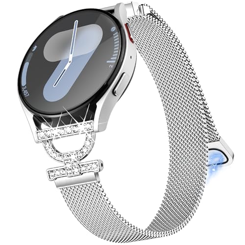 Aniaboho 20mm Metall Armband Kompatibel für Samsung Galaxy Watch 7 Fe 6 5 4 5 Pro Armband 44mm 40mm 45mm/Watch 6 Classic 47mm 43mm/ 4 Classic 42mm, D-förmige Ersatz Edelstahl Metallarmband,Silber Aniaboho 20mm Metall Armband Kompatibel für Samsung Galaxy Watch 7 Fe 6 5 4 5 Pro Armband 44mm 40mm 45mm/Watch 6 Classic 47mm 43mm/ 4 Classic 42mm, D-förmige Ersatz Edelstahl Metallarmband,Silber von Aniaboho