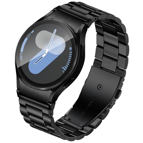 Aniaboho 20mm Metall Armband Kompatibel mit Samsung Galaxy Watch 7 6 5 4 Armband 44mm 40mm/Watch 6 Classic 47mm 43mm/ 5 Pro/ 4 Classic/FE, No Gap Ersatz Edelstahl Metallarmband, Schwarz Aniaboho 20mm Metall Armband Kompatibel mit Samsung Galaxy Watch 7 6 5 4 Armband 44mm 40mm/Watch 6 Classic 47mm 43mm/ 5 Pro/ 4 Classic/FE, No Gap Ersatz Edelstahl Metallarmband, Schwarz von Aniaboho