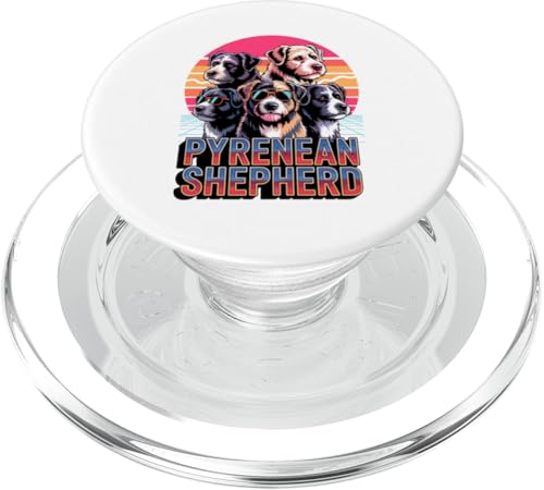 90s Vintage Pyrenean Shepherd PopSockets PopGrip für MagSafe von Animal Dog Lover Gifts