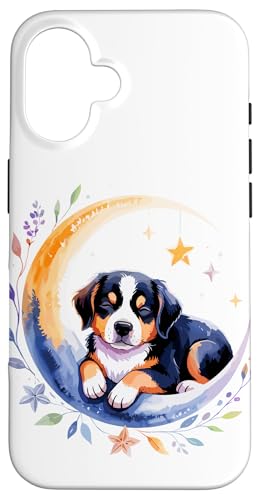 Crescent Moon Entlebucher Mountain Dog Hülle für iPhone 16 Crescent Moon Entlebucher Mountain Dog Hülle für iPhone 16 von Animal Dog Lover Gifts