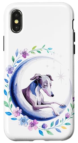 Crescent Moon Greyhound English Sighthound Hülle für iPhone X/XS Crescent Moon Greyhound English Sighthound Hülle für iPhone X/XS von Animal Dog Lover Gifts