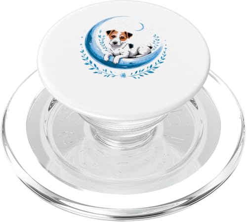 Crescent Moon Jack Russell Terrier PopSockets PopGrip für MagSafe von Animal Dog Lover Gifts