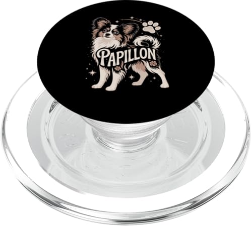 Floral Whimsical Papillon Dog Continental Toy Spaniel PopSockets PopGrip für MagSafe von Animal Dog Lover Gifts