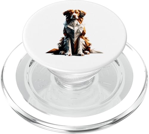 Origami Art Brittany Dog Brittany Spaniel PopSockets PopGrip für MagSafe von Animal Dog Lover Gifts
