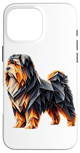 Origami Art Tibetan Terrier Hülle für iPhone 16 Pro Max von Animal Dog Lover Gifts