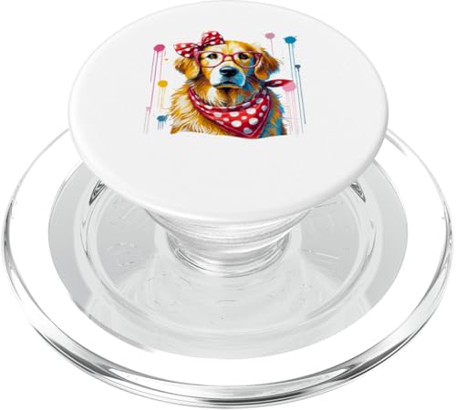 Paint Art Golden Retriever GR Dog Goldie Painter Artist PopSockets PopGrip für MagSafe von Animal Dog Lover Gifts