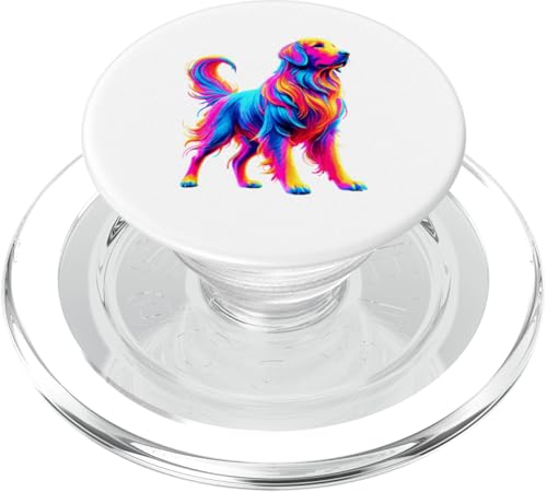 Paint Art Golden Retriever GR Dog Goldie PopSockets PopGrip für MagSafe von Animal Dog Lover Gifts