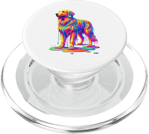 Paint Art Golden Retriever GR Dog Goldie PopSockets PopGrip für MagSafe von Animal Dog Lover Gifts