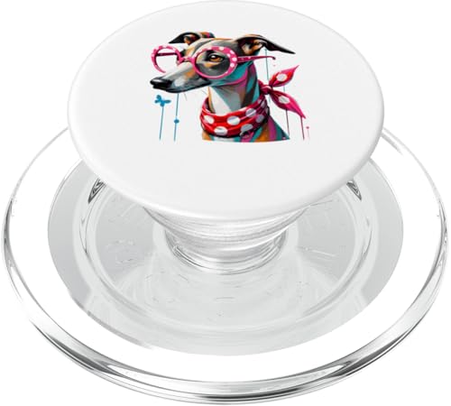 Paint Art Greyhound English Sighthound Painter Artist PopSockets PopGrip für MagSafe von Animal Dog Lover Gifts