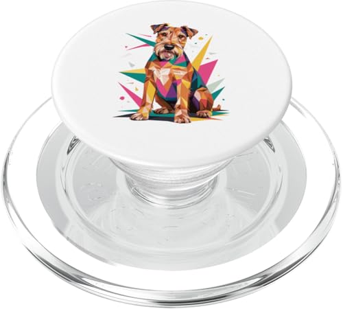Polygonal Abstract Art Irish Terrier PopSockets PopGrip für MagSafe von Animal Dog Lover Gifts