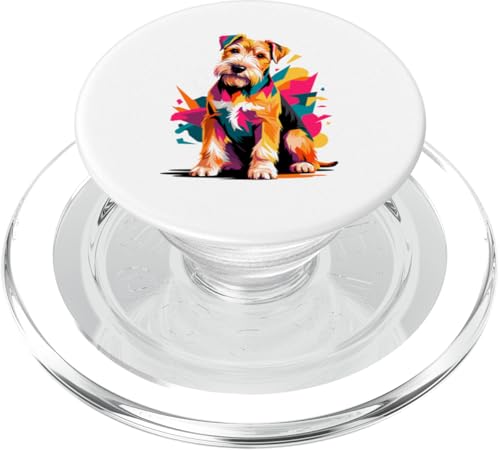 Polygonal Abstract Art Lakeland Terrier Terriers Lakie PopSockets PopGrip für MagSafe von Animal Dog Lover Gifts