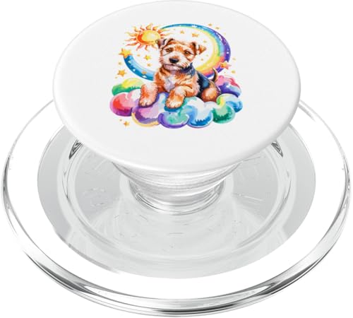 Rainbow Clouds Lakeland Terrier Terriers Lakie PopSockets PopGrip für MagSafe Rainbow Clouds Lakeland Terrier Terriers Lakie PopSockets PopGrip für MagSafe von Animal Dog Lover Gifts