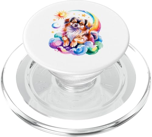 Rainbow Clouds Tibetan Spaniel PopSockets PopGrip für MagSafe Rainbow Clouds Tibetan Spaniel PopSockets PopGrip für MagSafe von Animal Dog Lover Gifts
