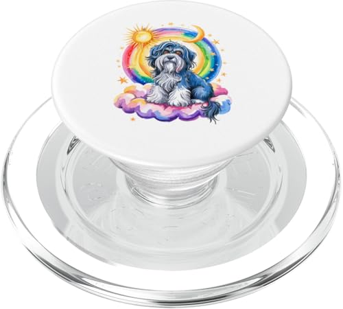 Rainbow Clouds Tibetan Terrier PopSockets PopGrip für MagSafe Rainbow Clouds Tibetan Terrier PopSockets PopGrip für MagSafe von Animal Dog Lover Gifts