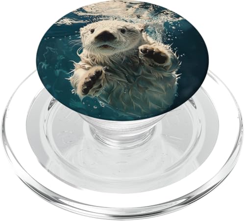 Bezaubernder schwimmender Seeotter PopSockets PopGrip für MagSafe Bezaubernder schwimmender Seeotter PopSockets PopGrip für MagSafe von Animal Lover Otter Accessories