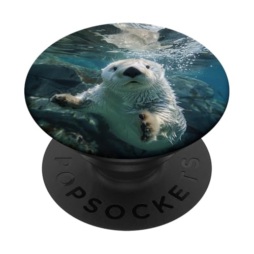 Entzückender Seeotter niedliche Tierwelt PopSockets Klebender PopGrip Entzückender Seeotter niedliche Tierwelt PopSockets Klebender PopGrip von Animal Lover Otter Accessories