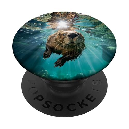 Niedlicher Seeotter lustig PopSockets Klebender PopGrip Niedlicher Seeotter lustig PopSockets Klebender PopGrip von Animal Lover Otter Accessories