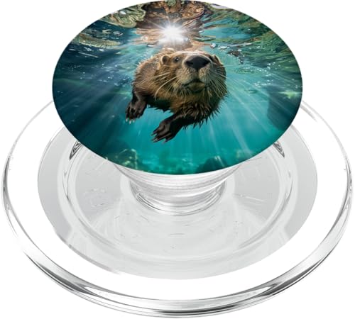 Niedlicher Seeotter lustig PopSockets PopGrip für MagSafe Niedlicher Seeotter lustig PopSockets PopGrip für MagSafe von Animal Lover Otter Accessories