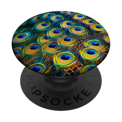 Pfauenfeder-Muster PopSockets Klebender PopGrip Pfauenfeder-Muster PopSockets Klebender PopGrip von Animal Lover Peacock Accessories
