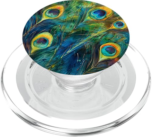 Pfauenfeder-Muster PopSockets PopGrip für MagSafe Pfauenfeder-Muster PopSockets PopGrip für MagSafe von Animal Lover Peacock Accessories