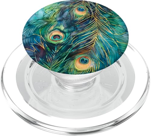 Pfauenfeder-Muster PopSockets PopGrip für MagSafe Pfauenfeder-Muster PopSockets PopGrip für MagSafe von Animal Lover Peacock Accessories