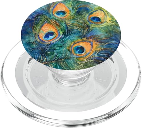 Pfauenfeder-Muster PopSockets PopGrip für MagSafe Pfauenfeder-Muster PopSockets PopGrip für MagSafe von Animal Lover Peacock Accessories