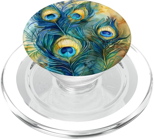 Pfauenfeder-Muster PopSockets PopGrip für MagSafe Pfauenfeder-Muster PopSockets PopGrip für MagSafe von Animal Lover Peacock Accessories