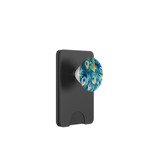 Pfauenfedern Muster Aquarell PopSockets PopWallet für MagSafe Pfauenfedern Muster Aquarell PopSockets PopWallet für MagSafe von Animal Lover Peacock Accessories