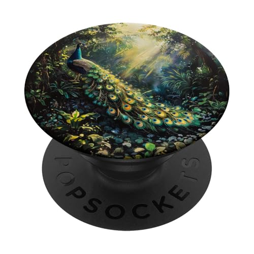 Pfauenvogel Pfauenfeder PopSockets Klebender PopGrip Pfauenvogel Pfauenfeder PopSockets Klebender PopGrip von Animal Lover Peacock Accessories