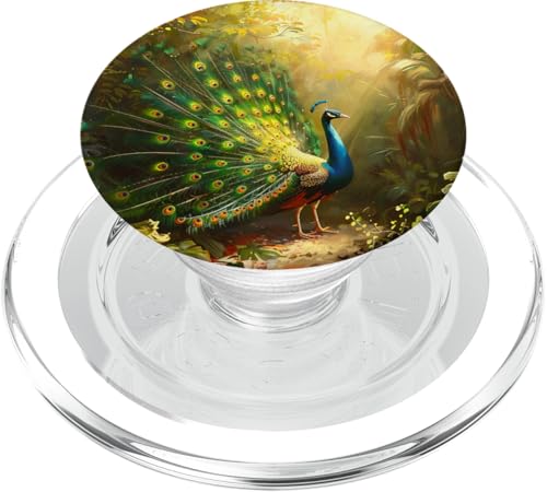 Pfauenvogel Pfauenfeder PopSockets PopGrip für MagSafe von Animal Lover Peacock Accessories