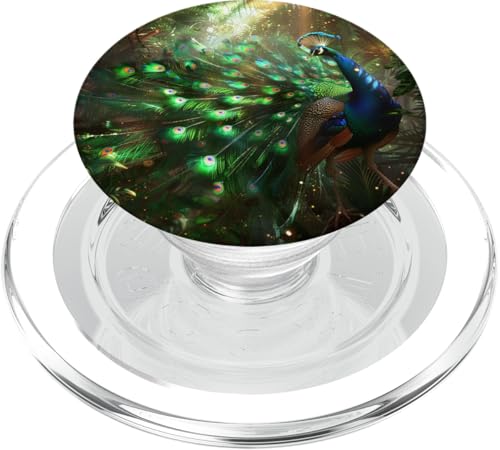Pfauenvogel Pfauenfeder PopSockets PopGrip für MagSafe Pfauenvogel Pfauenfeder PopSockets PopGrip für MagSafe von Animal Lover Peacock Accessories