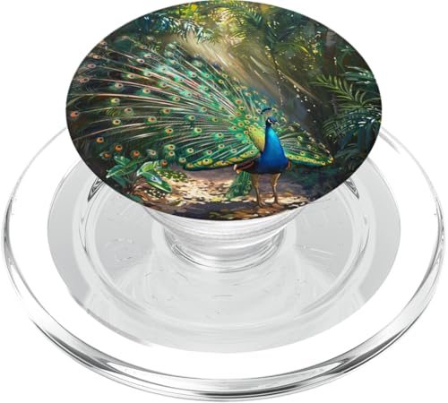 Pfauenvogel Pfauenfeder PopSockets PopGrip für MagSafe Pfauenvogel Pfauenfeder PopSockets PopGrip für MagSafe von Animal Lover Peacock Accessories
