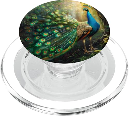 Pfauenvogel Pfauenfeder PopSockets PopGrip für MagSafe Pfauenvogel Pfauenfeder PopSockets PopGrip für MagSafe von Animal Lover Peacock Accessories