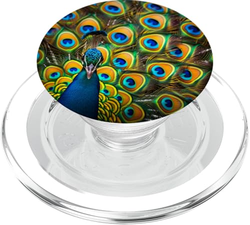 Pfauenvogel Pfauenfedern PopSockets PopGrip für MagSafe Pfauenvogel Pfauenfedern PopSockets PopGrip für MagSafe von Animal Lover Peacock Accessories