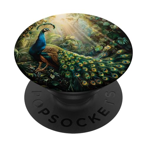 Pfauenvogel PopSockets Klebender PopGrip Pfauenvogel PopSockets Klebender PopGrip von Animal Lover Peacock Accessories