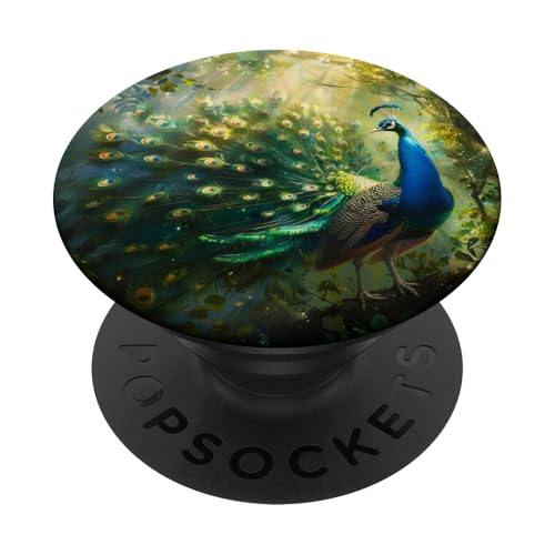 Pfauenvogel PopSockets Klebender PopGrip Pfauenvogel PopSockets Klebender PopGrip von Animal Lover Peacock Accessories