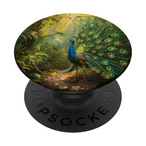 Pfauenvogel PopSockets Klebender PopGrip Pfauenvogel PopSockets Klebender PopGrip von Animal Lover Peacock Accessories