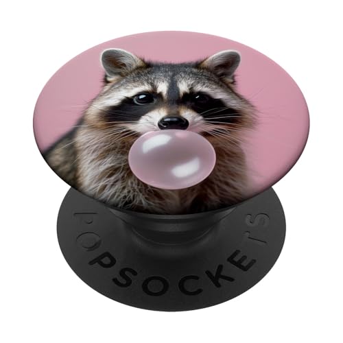 Lustiger Waschbär Bubble Gum PopSockets Klebender PopGrip Lustiger Waschbär Bubble Gum PopSockets Klebender PopGrip von Animal Lover Raccoon Accessories
