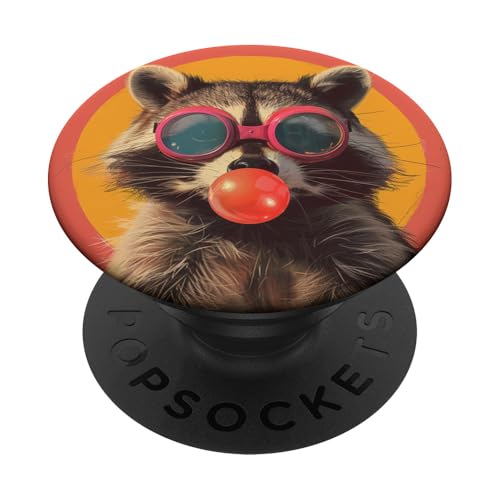 Süße Retro-Brille Waschbär PopSockets Klebender PopGrip Süße Retro-Brille Waschbär PopSockets Klebender PopGrip von Animal Lover Raccoon Accessories
