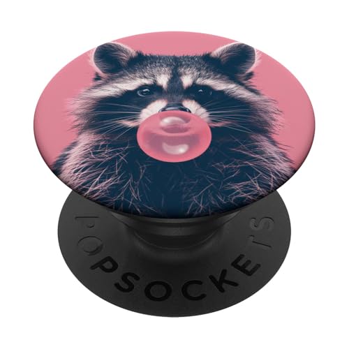Süßer Waschbär Bubble Gum Lustig PopSockets Klebender PopGrip von Animal Lover Raccoon Accessories
