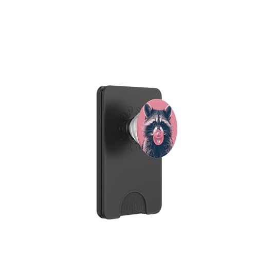 Süßer Waschbär Bubble Gum Lustig PopSockets PopWallet für MagSafe von Animal Lover Raccoon Accessories