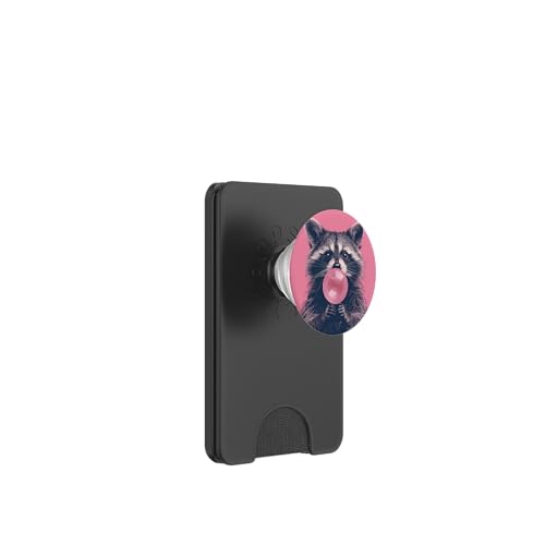 Süßer Waschbär Bubble Gum Lustig PopSockets PopWallet für MagSafe von Animal Lover Raccoon Accessories