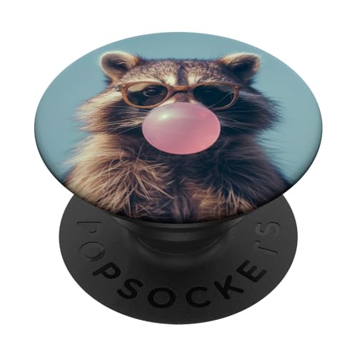 Süßer Waschbär Kaugummi PopSockets Klebender PopGrip von Animal Lover Raccoon Accessories