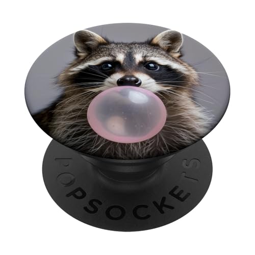 Süßer Waschbär Kaugummi PopSockets Klebender PopGrip von Animal Lover Raccoon Accessories