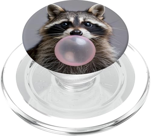 Süßer Waschbär Kaugummi PopSockets PopGrip für MagSafe von Animal Lover Raccoon Accessories