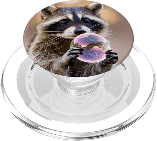 Süßer Waschbär spielt mit Seifenblasen PopSockets PopGrip für MagSafe Süßer Waschbär spielt mit Seifenblasen PopSockets PopGrip für MagSafe von Animal Lover Raccoon Accessories